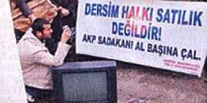 Tunceli'de 'seçim rüşveti' protestosu