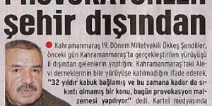 Ökkeş Şendiller Anmaya gelenleri suçladı