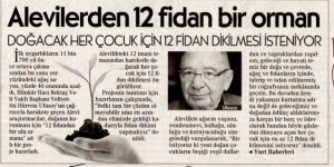 Hacı Bektaş Veli Dergahı Postnişini Veliyettin Ulusoy’dan çağrı: 12 Fidandan Bir Ulu Ormana…