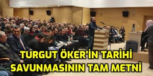 Turgut Öker'in İktidara ders veren o savunması Alevi Haber'de