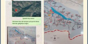 Alevi köylerinin işaretlendiği harita