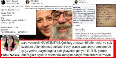 Hilal Nesin: 'İhtiyaç sahiplerinin resim ve videolarını paylaşarak halkı kandırıp kendilerine para topluyorlar'
