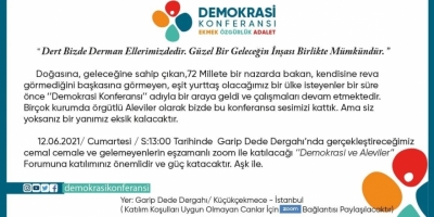 Garip Dede Dergahında ‘Demokrasi ve Aleviler’ forumu yapılacak