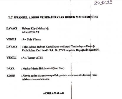 Hubyar Köyü Derneği’nden skandal ‘ticari marka’ savunması