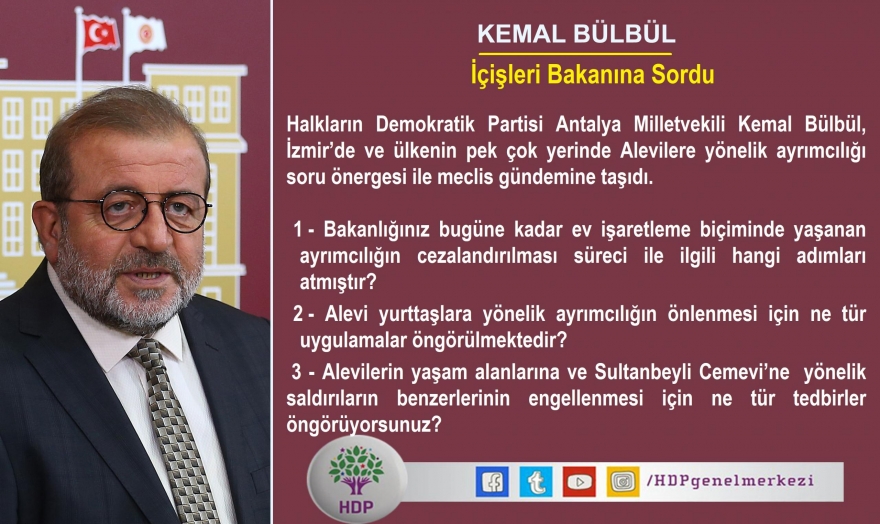 HDP’li Bülbül, Alevilere yönelik hak ihlallerini meclise taşıdı