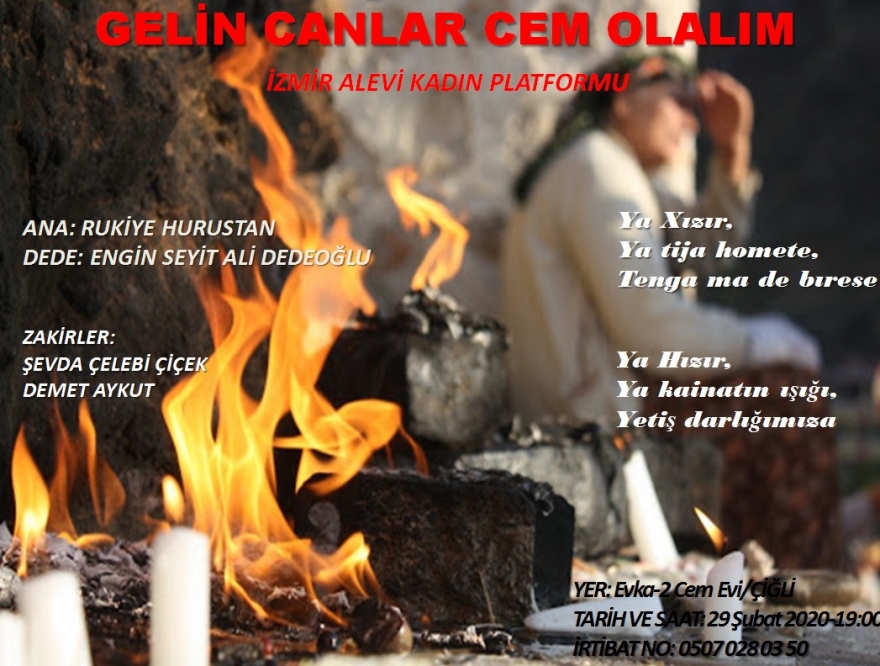 İzmir Alevi Kadın Platformu öncülüğünde 29 Şubat’da Xızır Cemi tutulacak