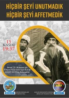 DEDEF’ten çağrı: 15 Kasım Pazar saat 19.37 ‘de Kadıköy Rıhtım’da buluşalım