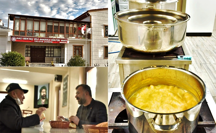 Yalova Hacı Bektaş Veli Anadolu Kültür Vakfı /Cemevi, yurttaşlara çorba dağıtıyor