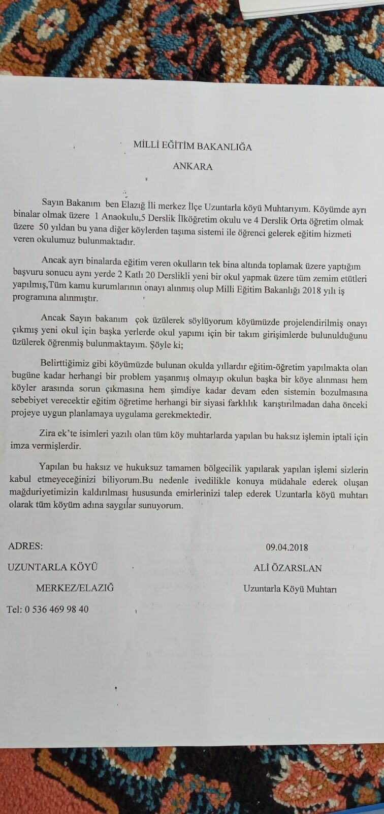 ‘Elazığ İl Milli Eğitim Müdürü, 230 öğrencisi olan Alevi köyüne okul yaptırmıyor’