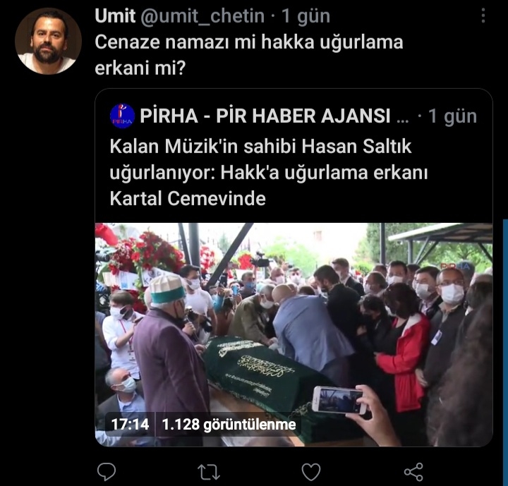 Alevi yurttaşlardan Hasan Saltık’ın uğurlama törenine tepki