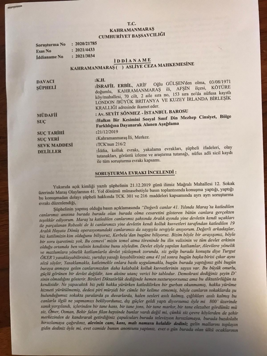 BAF Genel Başkanı İsrafil Erbil hakkında iddianame düzenlendi