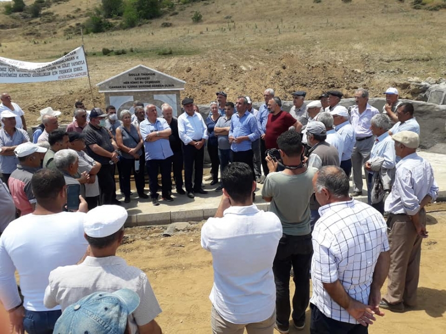 Depremden etkilenen Bölükkaya Köyü’nde yaptırılan çeşmenin açılışı yapıldı