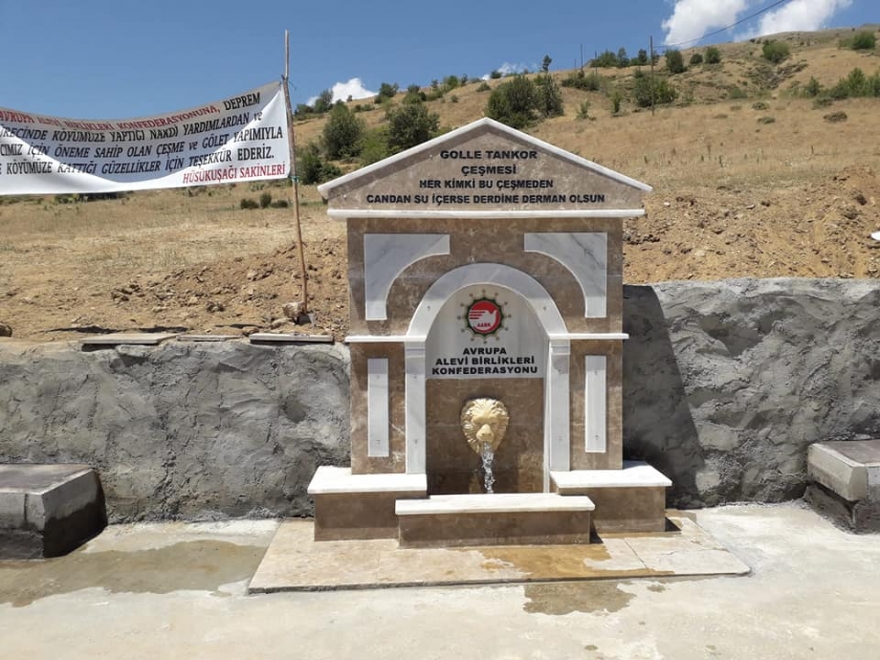 Depremden etkilenen Bölükkaya Köyü’nde yaptırılan çeşmenin açılışı yapıldı