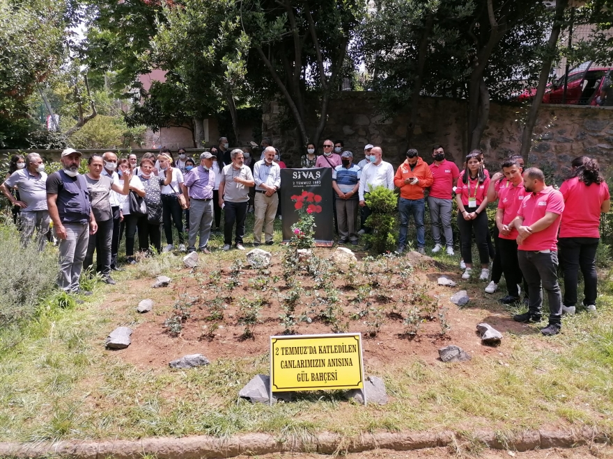 Şahkulu Dergahı’nda 2 Temmuz’da katledilen canların anısına gül bahçesi oluşturuldu