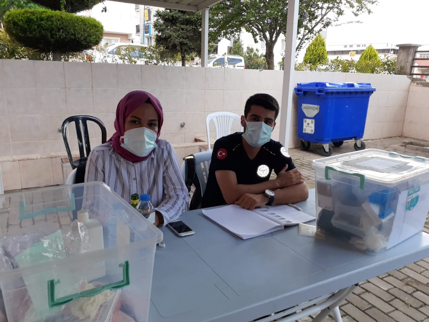 Kestel Cemevinde yapılan aşı uygulamasına yoğun ilgi