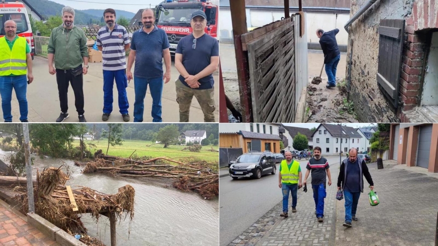 Wiesloch AKM üyeleri sel sonrası onarım çalışmasına katıldı