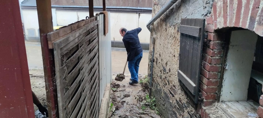 Wiesloch AKM üyeleri sel sonrası onarım çalışmasına katıldı