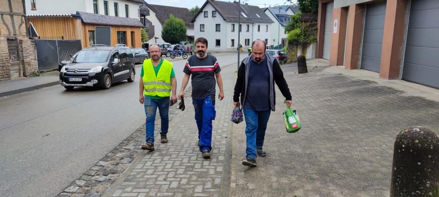 Wiesloch AKM üyeleri sel sonrası onarım çalışmasına katıldı