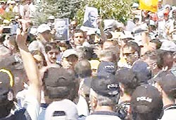 Hacıbektaş'ta protesto