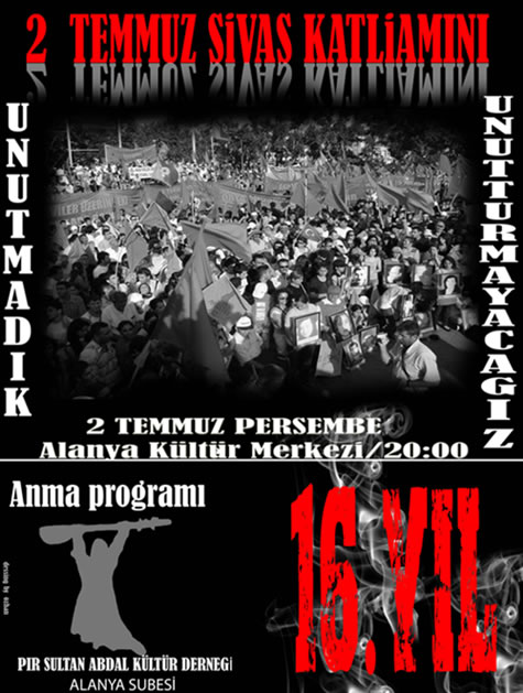 2 Temmuz Anma Etkinlikleri ALANYA Programı