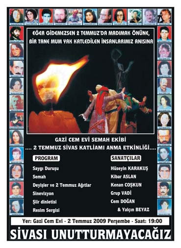 Gazi Cemevi Sivas Şehitlerini Anma Gecesi