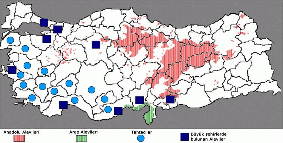 En Çok Alevi Köyleri Haritası en çok alevi köyleri