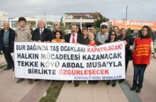 Aleviler taş ocaklarını protesto ettiler