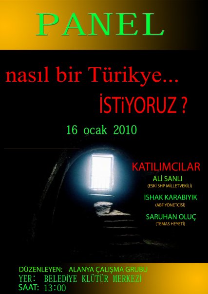 Alanya'da "Nasıl Bir Türkiye İstiyoruz?" Paneli düzenleniyor 