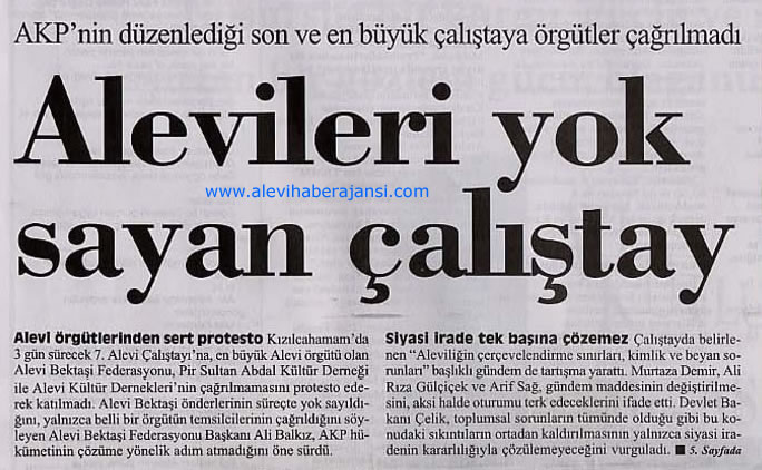 Alevileri yok sayan çalıştay