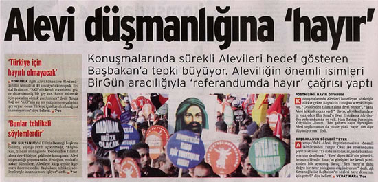 Alevi düşmanlığına 'Hayır'