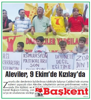 Aleviler, 9 Ekim'de Kızılay'da olacak