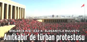 Anıtkabir de türban protestosu