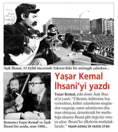 Âşık İhsani de öldü