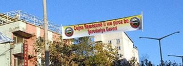 Yüksekova'da Kürtçe pankart gerginliği