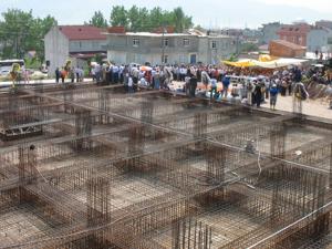 Körfez'in ilk cemevi inşaatında temel atıldı