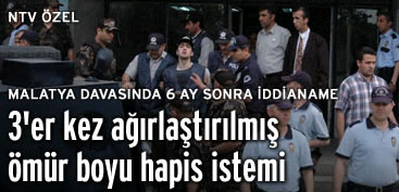 Malatya davasında 3er kez müebbet istemi