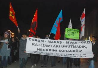 Maraş katliamı Eskişehir'de lanetlendi