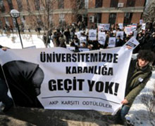ODTÜ'de türban protestosu