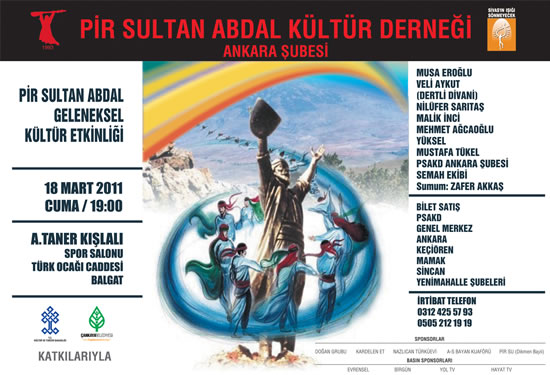 Ankara'da Pir Sultan Abdal Geleneksel Kültür Etkinliği