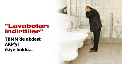 Lavaboları indirttiler 