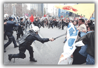 Emekçilere polis copu